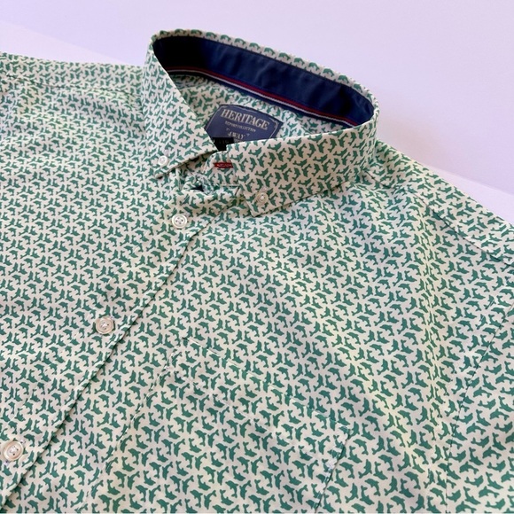 Heritage Other - Men’s Heritage Report Collection Short Sleeve Shirt Dolphins Pattern Size XXL